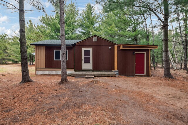 24625 Fosmo Dr, La Follette Twp, WI 54893 - view of outbuilding featuring view of wooded area