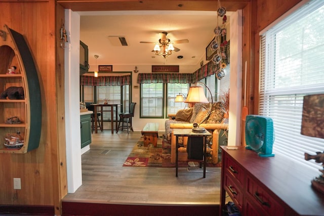 32741 Lakes Trl Unit 11A, Chisago Lake Twp, MN 55045 - sitting room with a ceiling fan and wood finished floors