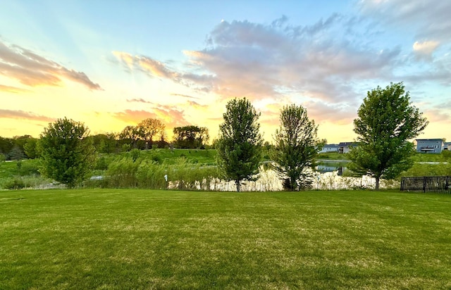 1072 Shoreview Dr, Jordan, MN 55352 - yard at dusk with a yard