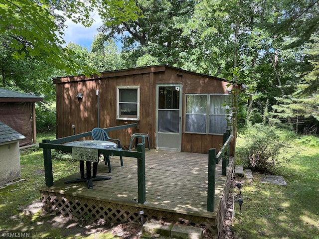 4701 Shangri La Dr NE, Wabedo Twp, MN 56655 - view of wooden terrace