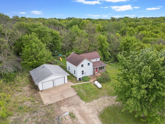 W11651 State Road 35, Oak Grove Twp, WI 54021 - aerial view of property and surrounding area with a forest
