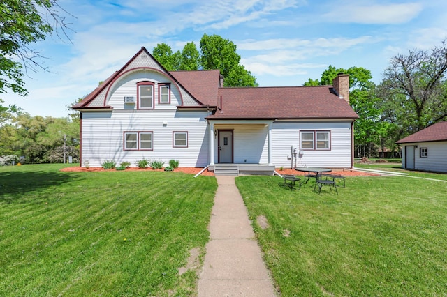 30105 Olinda Trl, Lindstrom, MN 55045 - victorian home featuring a front lawn and a chimney