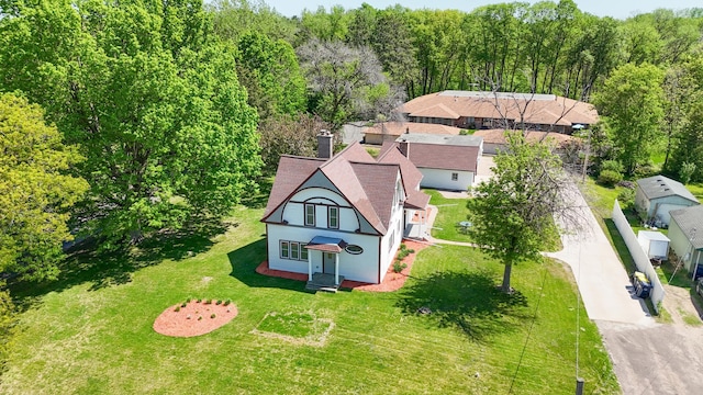 30105 Olinda Trl, Lindstrom, MN 55045 - view from above of property with a heavily wooded area