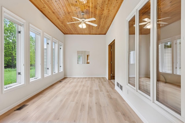 12124 Bluebird Cir NW, Coon Rapids, MN 55448 - unfurnished sunroom with plenty of natural light, wooden ceiling, wood finished floors, and baseboards