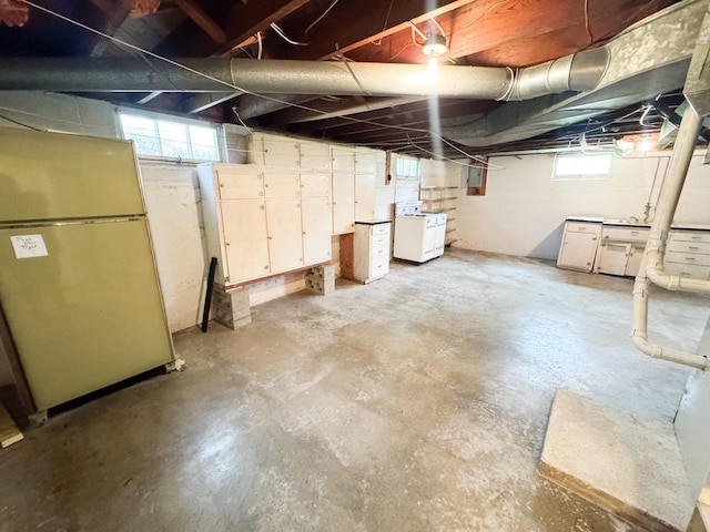404 5th Ave, Wilmont, MN 56185 - below grade area featuring freestanding refrigerator and electric panel