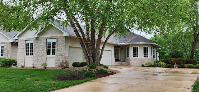60 139th Ave NW, Andover, MN 55304 - view of front facade with brick siding, driveway, an attached garage, and a front lawn