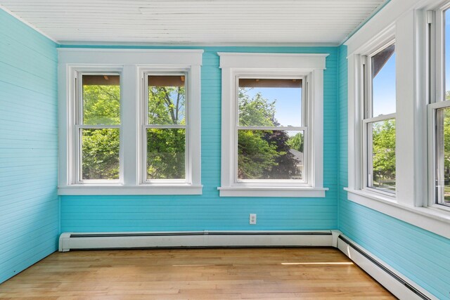 1125 James Ave, Saint Paul, MN 55105 - unfurnished sunroom featuring baseboard heating