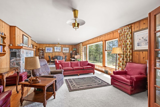 21895 County Road 8, Bovey, MN 55709 - living area with wooden walls