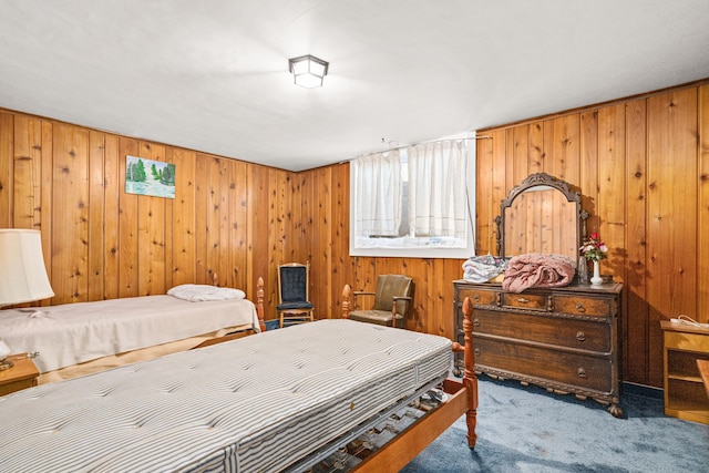 21895 County Road 8, Bovey, MN 55709 - bedroom featuring carpet flooring and wood walls