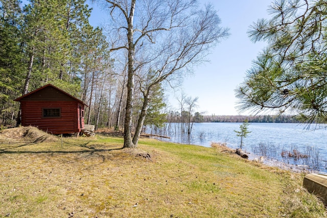 21895 County Road 8, Bovey, MN 55709 - view of green lawn with a water view
