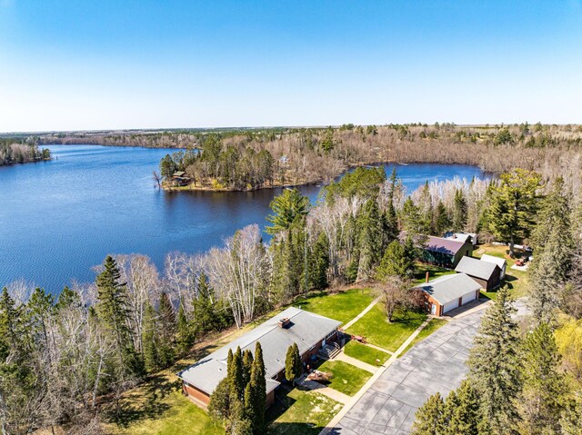 21895 County Road 8, Bovey, MN 55709 - drone / aerial view of a nearby body of water and a forest