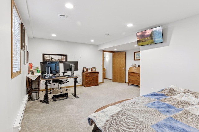 6242 Pecan St, North Branch, MN 55056 - carpeted bedroom featuring recessed lighting, a desk, and baseboards