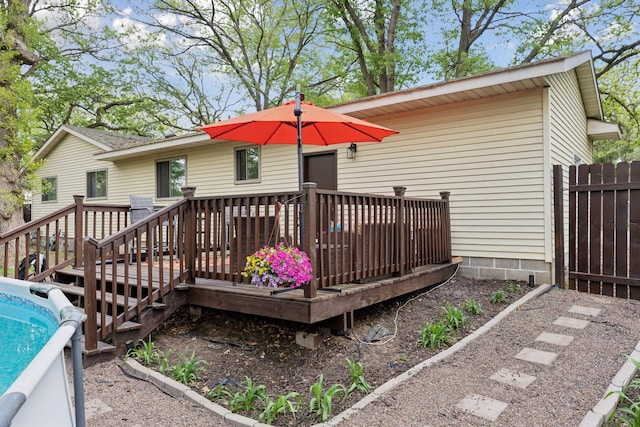 6242 Pecan St, North Branch, MN 55056 - deck featuring fence