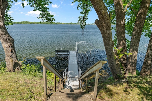 46710 Glens Beach Rd, Elysian Twp, MN 56096 - dock featuring a water view