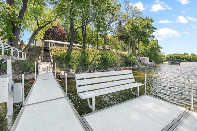 46710 Glens Beach Rd, Elysian Twp, MN 56096 - dock area featuring a water view
