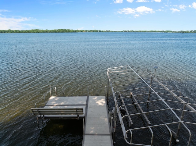 46710 Glens Beach Rd, Elysian Twp, MN 56096 - dock area featuring a water view