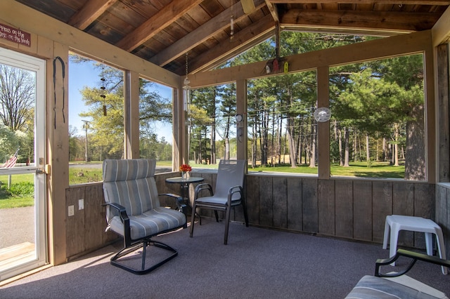 207 2nd Ave W, Balsam Lake, WI 54810 - sunroom / solarium featuring lofted ceiling and healthy amount of natural light