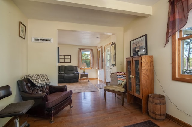 207 2nd Ave W, Balsam Lake, WI 54810 - living area featuring wood finished floors and baseboards