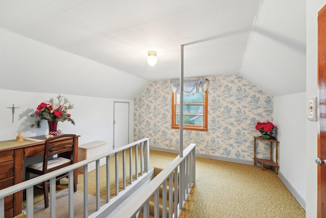 4518 Colfax Ave N, Minneapolis, MN 55412 - bonus room with lofted ceiling, carpet flooring, and baseboards