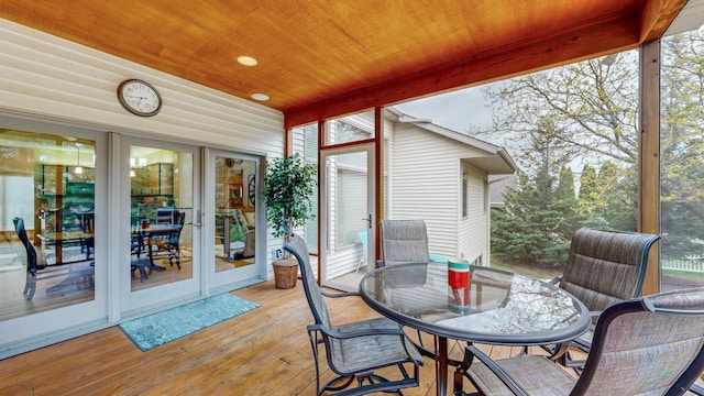 2592 Aspen Pl SW, Rochester, MN 55902 - sunroom with outdoor dining space and french doors