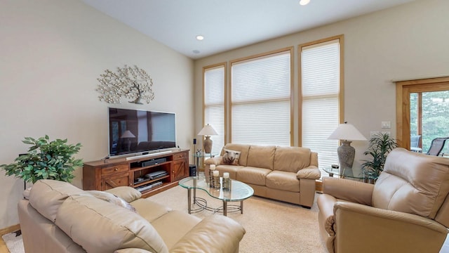 2592 Aspen Pl SW, Rochester, MN 55902 - living area featuring light colored carpet and recessed lighting