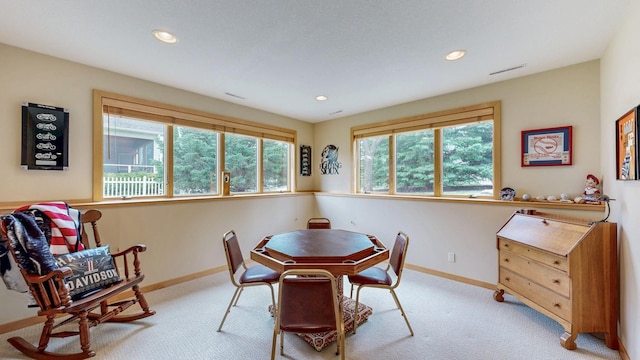 2592 Aspen Pl SW, Rochester, MN 55902 - dining area with carpet, baseboards, and recessed lighting