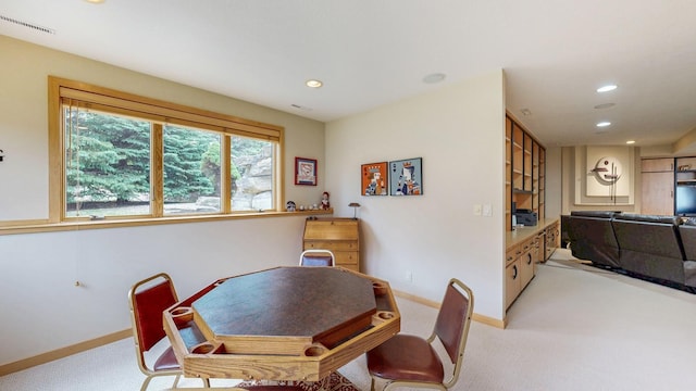 2592 Aspen Pl SW, Rochester, MN 55902 - dining room with light carpet, recessed lighting, and baseboards