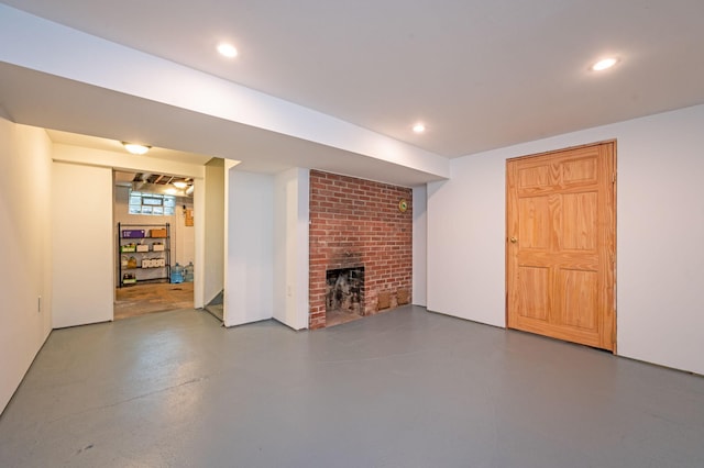 114 3rd Ave E, Truman, MN 56088 - finished basement featuring a fireplace and recessed lighting