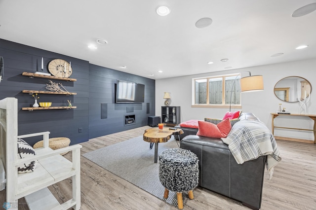405 12th St NE, Dilworth, MN 56529 - living area with wood finished floors and recessed lighting