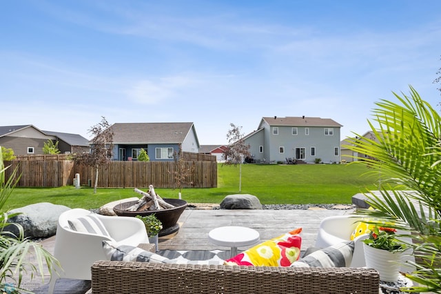 405 12th St NE, Dilworth, MN 56529 - view of patio featuring a fire pit