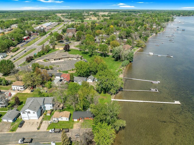 309 Shore Dr, Forest Lake, MN 55025 - aerial overview of property's location featuring a nearby body of water