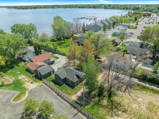 309 Shore Dr, Forest Lake, MN 55025 - aerial view of residential area with a nearby body of water
