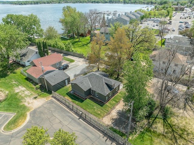 309 Shore Dr, Forest Lake, MN 55025 - aerial view of residential area with a nearby body of water
