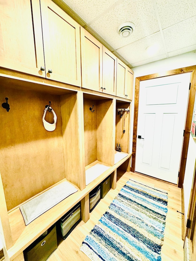 30710 County Road 45, Marcell Twp, MN 56628 - mudroom featuring light wood-type flooring and a drop ceiling