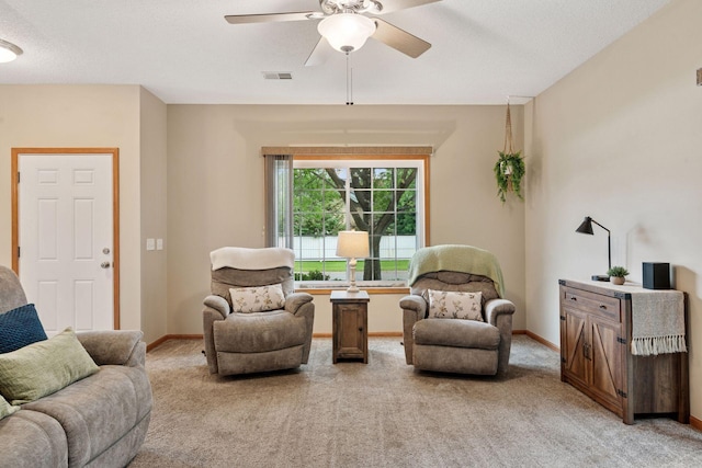 13900 Garnet Ter NW, Ramsey, MN 55303 - living area with light carpet and ceiling fan
