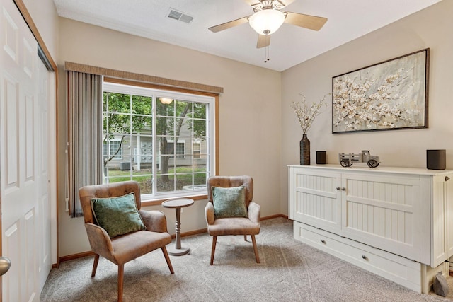 13900 Garnet Ter NW, Ramsey, MN 55303 - sitting room with carpet and a ceiling fan