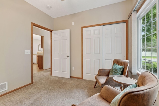 13900 Garnet Ter NW, Ramsey, MN 55303 - living area featuring light carpet and baseboards