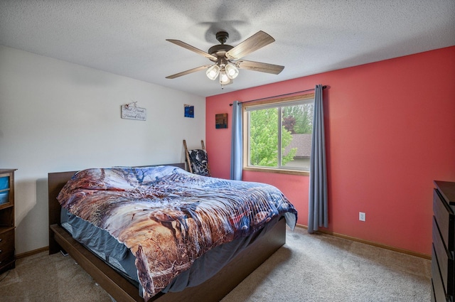 604 Brookview Ln SW, Isanti, MN 55040 - carpeted bedroom with a ceiling fan and a textured ceiling