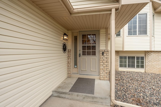 view of doorway to property