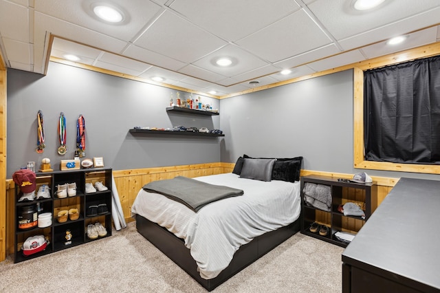 25306 Csah 4, Dassel Twp, MN 55325 - carpeted bedroom with recessed lighting and a paneled ceiling
