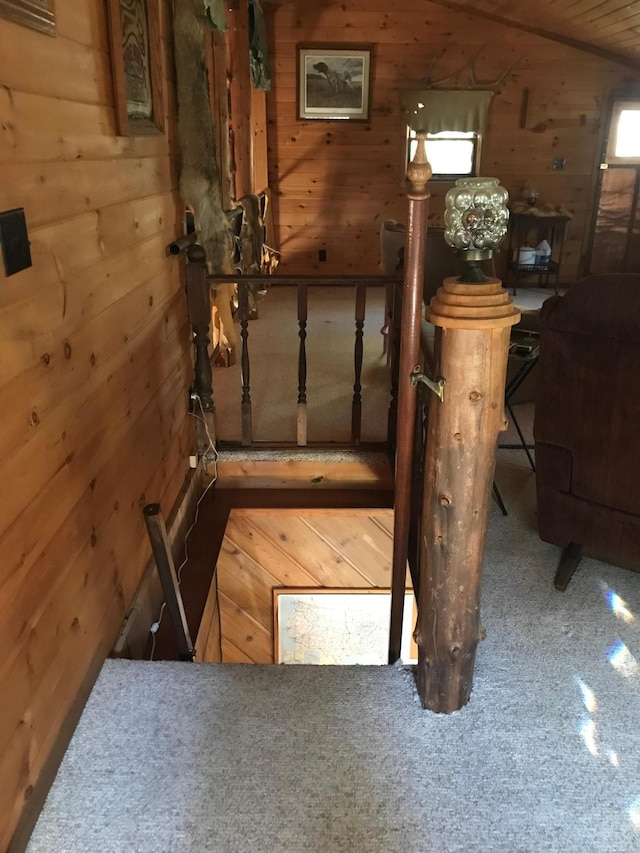 21 Brandon Ln, Grand Marais, MN 55604 - stairs with wooden walls