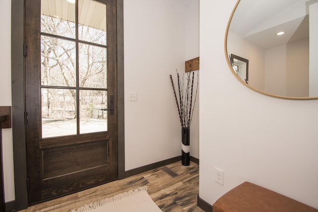 8259 Barton Ave NW, Buffalo, MN 55313 - doorway with wood finished floors and recessed lighting