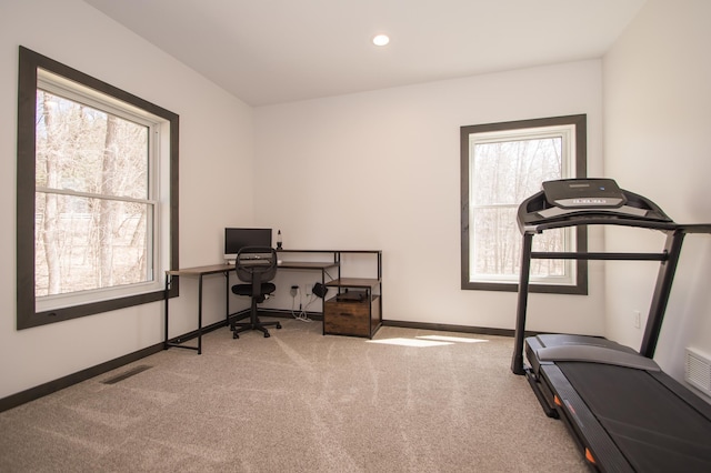 8259 Barton Ave NW, Buffalo, MN 55313 - carpeted office with baseboards and recessed lighting