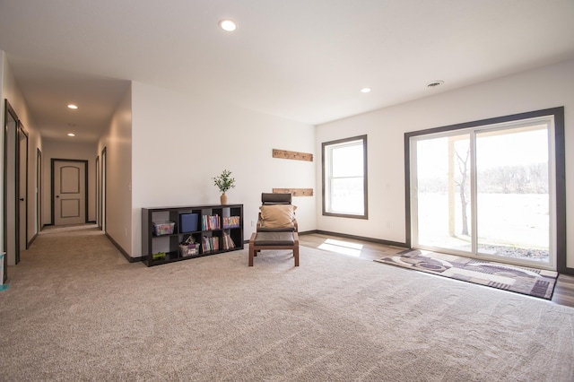 8259 Barton Ave NW, Buffalo, MN 55313 - living area with carpet floors and recessed lighting
