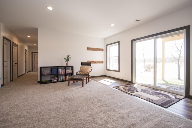 8259 Barton Ave NW, Buffalo, MN 55313 - sitting room featuring carpet and recessed lighting