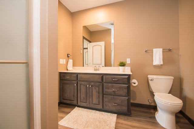 8259 Barton Ave NW, Buffalo, MN 55313 - bathroom with wood finished floors and vanity
