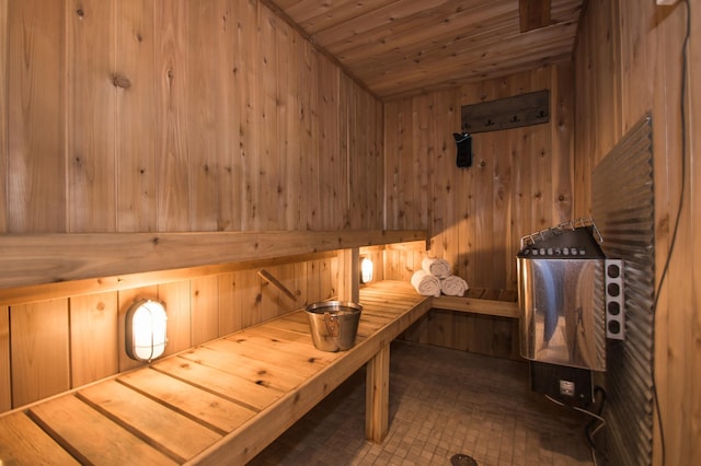 8259 Barton Ave NW, Buffalo, MN 55313 - relaxing sauna / steam room with wooden walls and wood ceiling