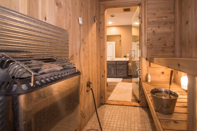 8259 Barton Ave NW, Buffalo, MN 55313 - sauna / steam room featuring wooden walls