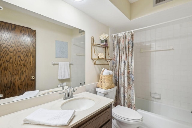 4360 Brookside Ct Unit 206, Edina, MN 55436 - bathroom featuring toilet, vanity, and shower / bath combination with curtain