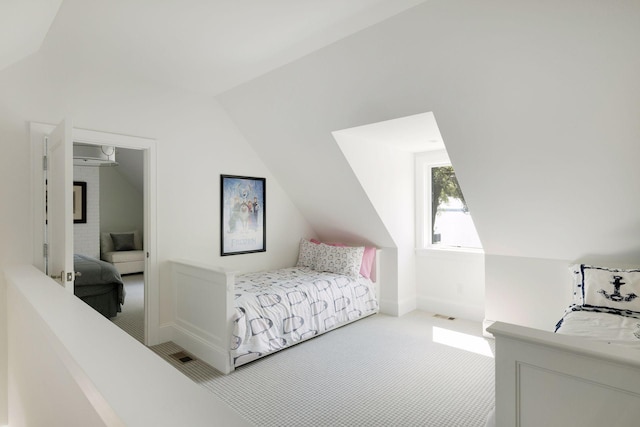 1397 Orono Ln, Orono, MN 55391 - carpeted bedroom featuring lofted ceiling and baseboards